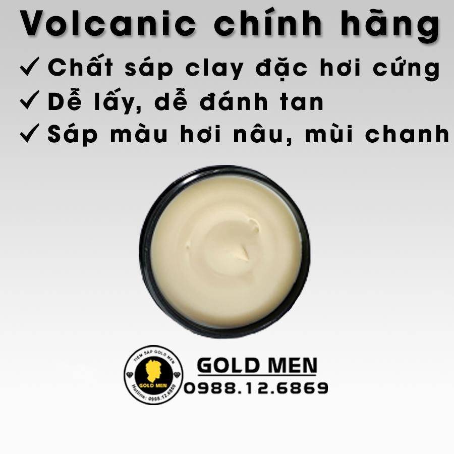 Chất sáp của Volcanic Clay chính hãng đặc và hơi cứng, sáp có màu hơi nâu