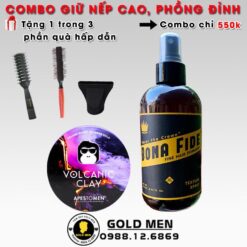COMBO SIÊU GIỮ NẾP SÁP VOLCANIC + PRESTYLING BONA FIDE CHỈ 550K