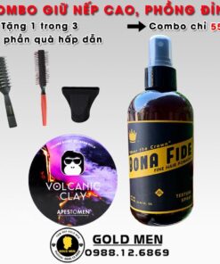 COMBO SIÊU GIỮ NẾP SÁP VOLCANIC + PRESTYLING BONA FIDE CHỈ 550K