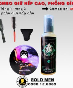 COMBO SIÊU GIỮ NẾP SÁP VOLCANIC + PRESTYLING DROP O LIE CHỈ 450K