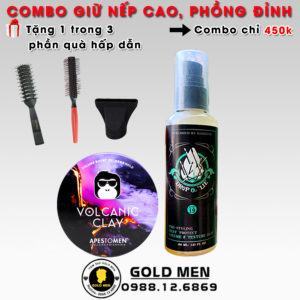 COMBO SIÊU GIỮ NẾP SÁP VOLCANIC + PRESTYLING DROP O LIE CHỈ 450K