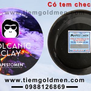 Sáp vuốt tóc Volcanic Clay tại Gold Men luôn có tem sms ở đáy lọ