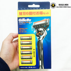 Dao cạo râu Gillette Fusion Proglide 1 cán 6 lưỡi chính hãng