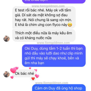 Feedback của khách hàng về máy cạo râu Flyco FS318 chính hãng