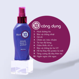 Xịt dưỡng tóc It's A 10 Miracle Leave in Product với nhiều công dụng bảo vệ tóc bạn chắc khỏe