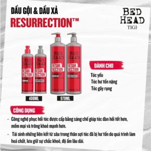 Dầu gội xả Tigi Bed Head Resurrection Super Repair chính hãng