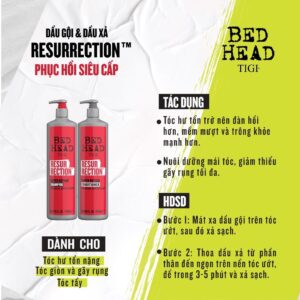 Dầu gội xả Tigi Bed Head Resurrection Super Repair chính hãng