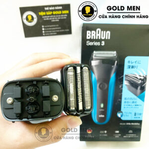 Máy cạo râu Braun có 3 lưỡi dao linh hoạt nhanh gọn sử lý sạch những cọng râu