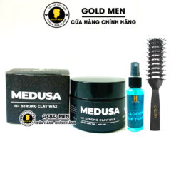 Sáp vuốt tóc Medusa và xịt phồng Lagoon + Lược bán nguyệt