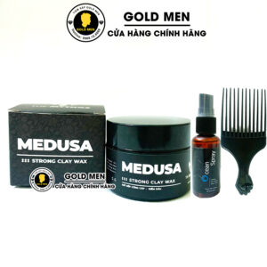 Sáp vuốt tóc Medusa và xịt phồng Ocean + Lược Afro