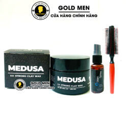 Sáp vuốt tóc Medusa và xịt phồng Ocean + Lược tròn
