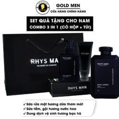 Sữa tắm gội nam Rhys Legend, dung dịch vệ sinh nam Rhys Ultimate + Sữa rửa mặt Rhys Coconut Fresh