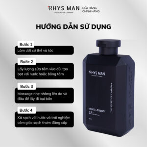 Hướng dẫn sử dụng sữa tắm gội nam giới Rhys Man chính hãng