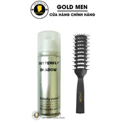 Gôm xịt tóc Butterfly Shadow 150ml và lược Bán Nguyệt