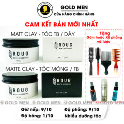Sáp vuốt tóc Roug Matt Clay - Matte Clay chính hãng