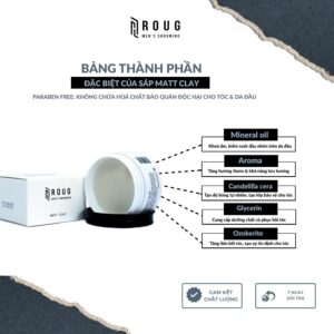 Sáp vuốt tóc Roug Matt Clay chính hãng